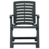 NNEVL 3 Piece Folding Bistro Set Plastic Green