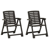 NNEVL 3 Piece Folding Bistro Set Plastic Grey