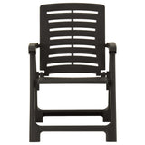 NNEVL 3 Piece Folding Bistro Set Plastic Grey