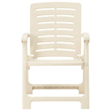 NNEVL Garden Chairs 2 pcs Plastic White