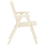NNEVL Garden Chairs 2 pcs Plastic White