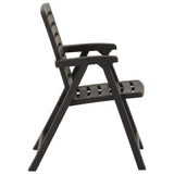 NNEVL Garden Chairs 2 pcs Plastic Anthracite