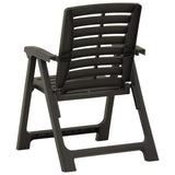 NNEVL Garden Chairs 2 pcs Plastic Anthracite
