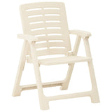 NNEVL Garden Chairs 4 pcs Plastic White