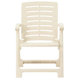 NNEVL Garden Chairs 4 pcs Plastic White