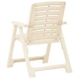 NNEVL Garden Chairs 4 pcs Plastic White