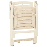 NNEVL Garden Chairs 4 pcs Plastic White