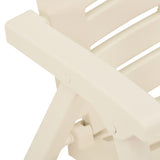 NNEVL Garden Chairs 4 pcs Plastic White