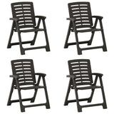 NNEVL Garden Chairs 4 pcs Plastic Anthracite