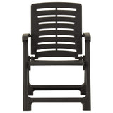 NNEVL Garden Chairs 4 pcs Plastic Anthracite