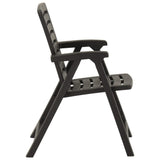 NNEVL Garden Chairs 4 pcs Plastic Anthracite