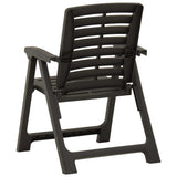 NNEVL Garden Chairs 4 pcs Plastic Anthracite