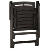 NNEVL Garden Chairs 4 pcs Plastic Anthracite