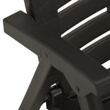 NNEVL Garden Chairs 4 pcs Plastic Anthracite