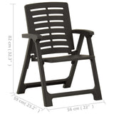 NNEVL Garden Chairs 4 pcs Plastic Anthracite