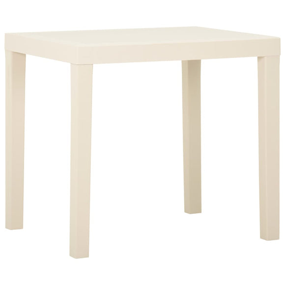 NNEVL Garden Table White 79x65x72 cm Plastic