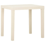 NNEVL Garden Table White 79x65x72 cm Plastic