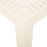 NNEVL Garden Table White 79x65x72 cm Plastic
