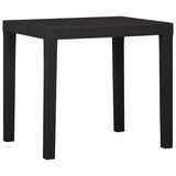 NNEVL Garden Table Anthracite 79x65x72 cm Plastic