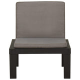 NNEVL Garden Lounge Chair with Cushion Plastic Grey