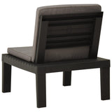 NNEVL Garden Lounge Chair with Cushion Plastic Grey