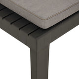 NNEVL Garden Lounge Chair with Cushion Plastic Grey