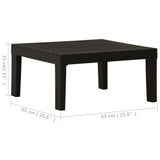 NNEVL 2 Piece Garden Lounge Set with Cushions Plastic Grey
