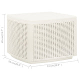 NNEVL Garden Table White 53x53x40 cm Plastic