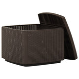 NNEVL Garden Table Mocha 53x53x40 cm Plastic