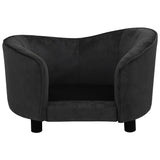 NNEVL Dog Sofa Black 69x49x40 cm Plush