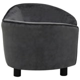 NNEVL Dog Sofa Dark Grey 69x49x40 cm Plush
