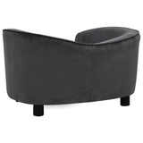NNEVL Dog Sofa Dark Grey 69x49x40 cm Plush