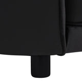 NNEVL Dog Sofa Black 69x49x40 cm Plush and Faux Leather