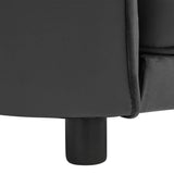 NNEVL Dog Sofa Dark Grey 69x49x40 cm Plush and Faux Leather