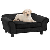 NNEVL Dog Sofa Black 72x45x30 cm Plush
