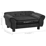 NNEVL Dog Sofa Dark Grey 72x45x30 cm Plush