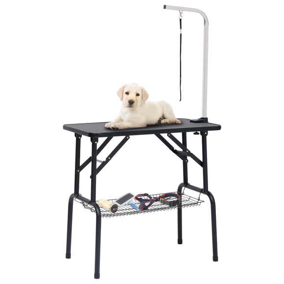 NNEVL Adjustable Dog Grooming Table with 1 Loop and Basket