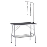NNEVL Adjustable Dog Grooming Table with 2 Loops and Basket
