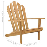 NNEVL Adirondack Chair Solid Wood Teak