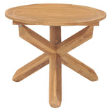 NNEVL Garden Dining Table Ø90x75 cm Solid Wood Teak