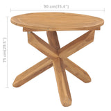 NNEVL Garden Dining Table Ø90x75 cm Solid Wood Teak