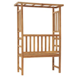 NNEVL Garden Bench with Pergola 115 cm Solid Wood Teak