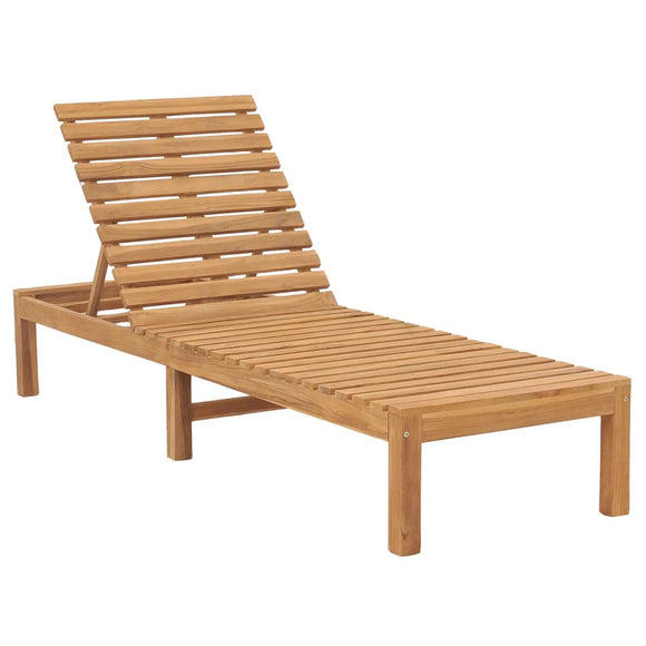 NNEVL Sun Lounger Solid Wood Teak