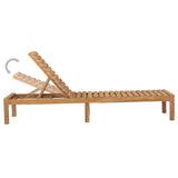 NNEVL Sun Lounger Solid Wood Teak