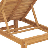 NNEVL Sun Lounger Solid Wood Teak