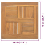 NNEVL Square Table Top 40x40x2.5 cm Solid Wood Teak