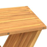 NNEVL Folding Stool 40x32.5x70 cm Solid Wood Teak
