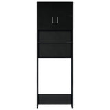 NNEVL Washing Machine Cabinet High Gloss Black 64x25.5x190 cm