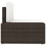 NNEVL 5 Piece Garden Lounge Set with Cushions Brown Poly Rattan