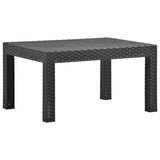 NNEVL 3 Piece Garden Lounge Set with Cushions PP Rattan Anthracite